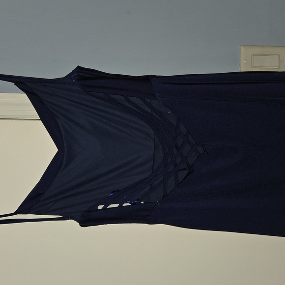 Elegant Navy Blue Women's Dress - Picture 1 of 7